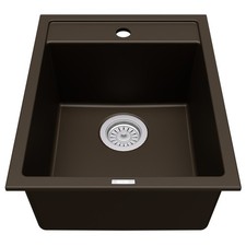 Karran USA QT-825 Quartz Top Mount Sinks 15-3/4" Drop In Single - Brown