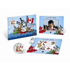 2009  25 CENTS  - CANADA DAY - COLOURED COIN