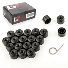 20x Abdeckkappen Radschraubenkappen Set schwarz matt 17mm für MAZDA