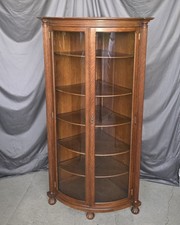 Antique Corner Oak China Cabinet – double doors