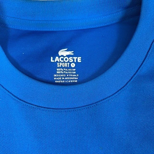 Lacoste Sport T Shirt Mens Size XL Blue Short Sleeve Crewneck Lightweight - Image 3 of 4