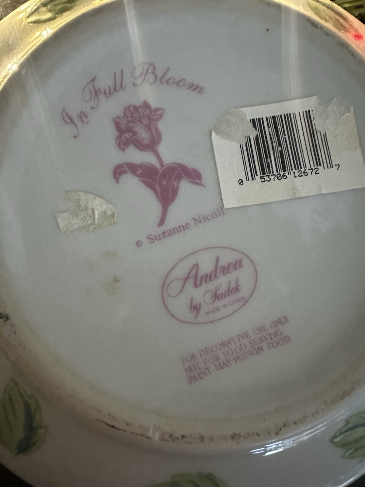 Vintage Pink Rose Ceramic trinket dish with lid victorian cottage shabby chic