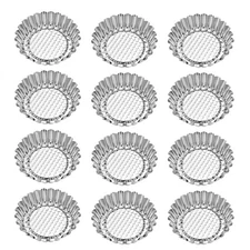20pcs Egg Tart Molds: Stainless Steel Mini Tart Tin Pans Pie Tartlet Cupcake