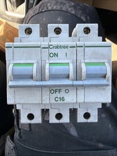 Crabtree Polestar 16A Type C 3 Phase MCB