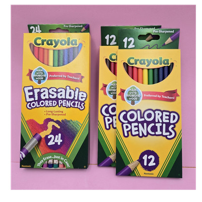 Crayola Colored Pencils 48 Total in 3 Boxes Teacher Crafter Art One Box Erasable