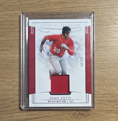 Panini 2019 National Treasures Juan Soto Memorabilia #80 Serial Numbered /99