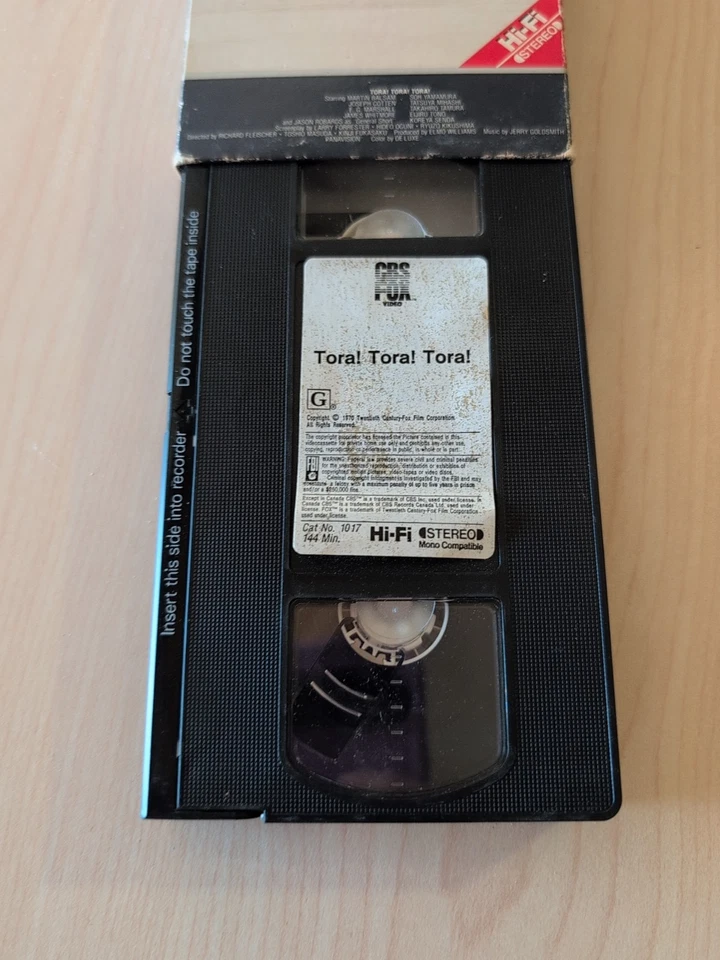Tora! Tora! Tora! VHS Movie Hi-Fi Stereo - 1984 CBS FOX Edition - Ex Rental - Image 4 of 4