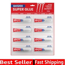 4 Gram x 8 Strong Super Glue All Purpose with Anticlog Cap. Super Fast & Stro...