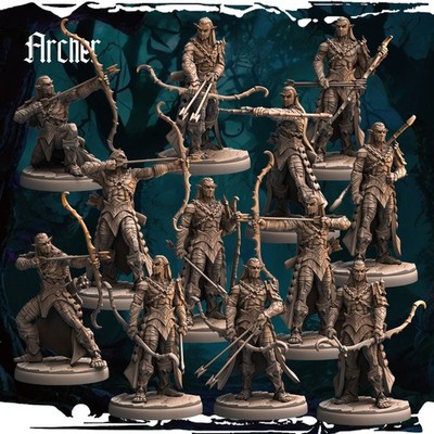 Dunkelelfen Bogenschützen 28mm 32mm Fantasy