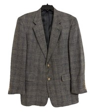 Hart Schaffner Marx Gold Trumpeter Blazer Men 40R Gray Plaid Jacket Nordstrom