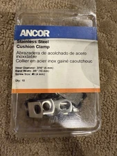 10 Pcs Ancor 403182 Marine Grade Electrical Stainless Steel Cushion Clamps 3/16"