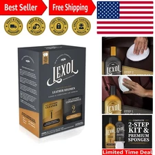 Leather Care Essentials: Cleaner & Conditioner with Applicator Sponges - 16.9 oz