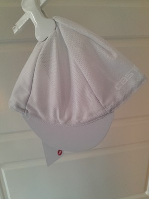 Castelli Cycling Climbers A/C Sommer Fahrrad Cap Mütze, weiß/silber 