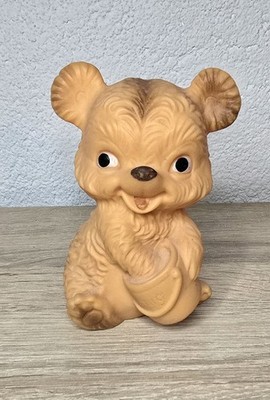 Vintage Gummibär 11 cm mit Quietsche Gummitier Babyspielzeug 50er 60er