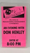 Vintage DON HENLEY of EAGLES Concert Pass 9th Annual Programming Conference