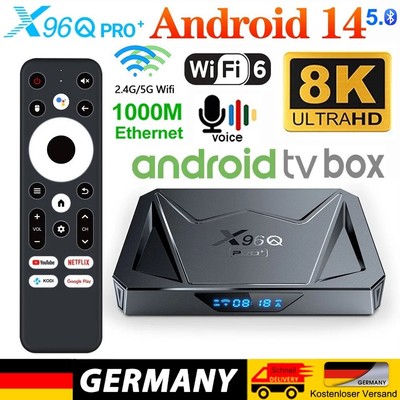 X96Q PRO PLUS TV BOX Android 14 4G 64G H728 Quad Core 1000M Wifi 6 Media Player