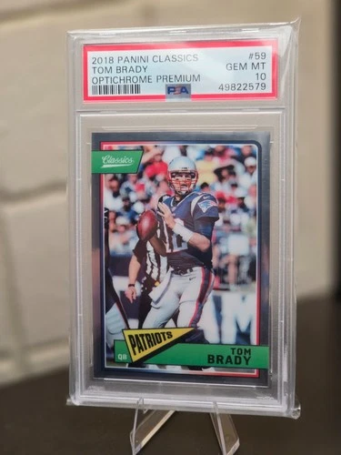 2018 Panini Classics Tom Brady #59 Optichrome Premium Edition PSA 10 Patriots