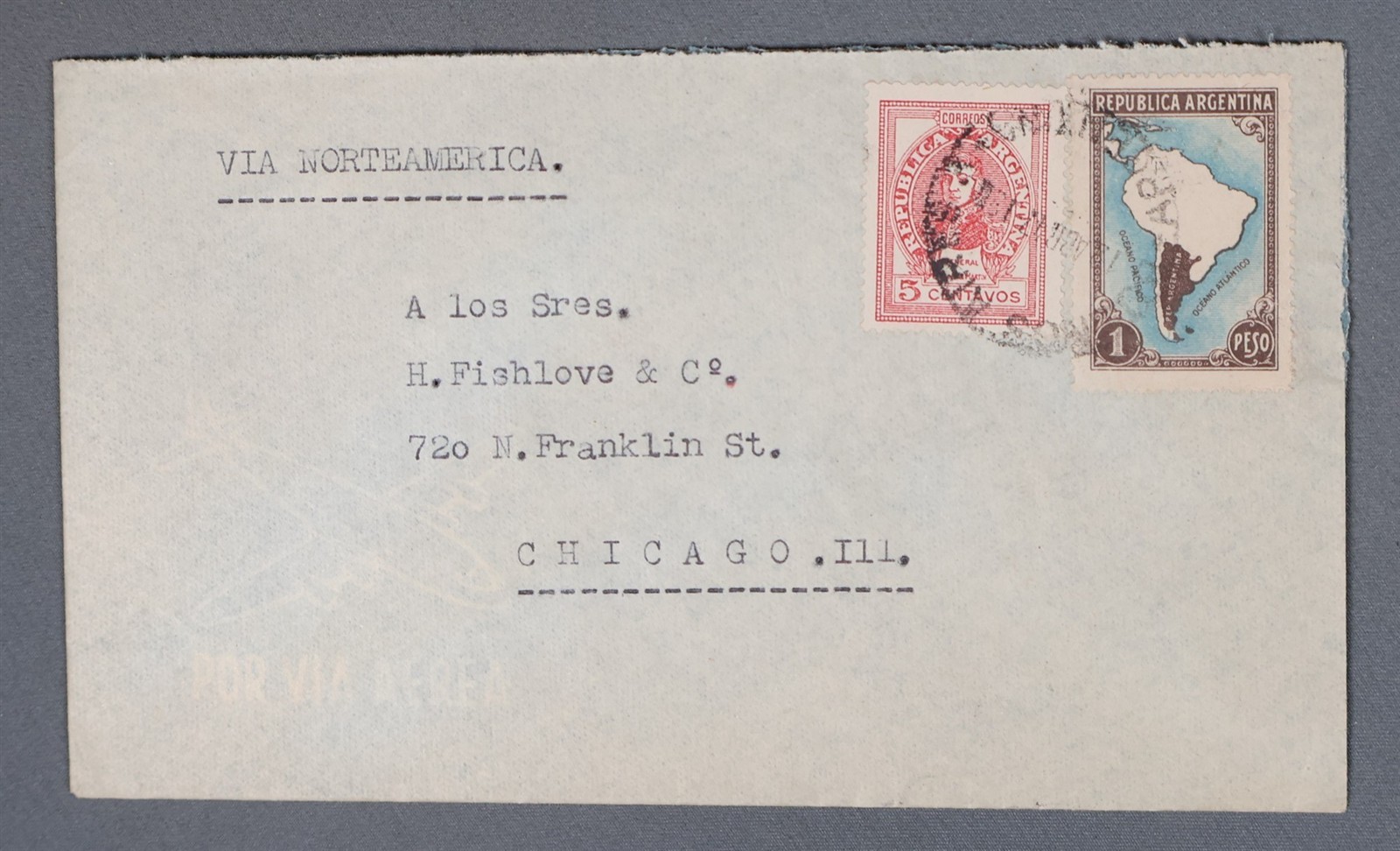 MayfairStamps Argentina Buenos Aires to Chicago IL Air Mail Cover aaz_56441