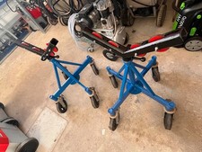 Rohrbock|Rollenbock mit Stahlrollen im V-Kopf fahrbar 2 Stck Tragkraft 1140KG