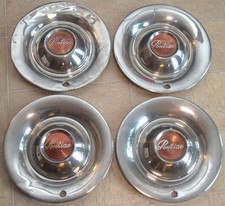 1949-1950 Pontiac 15 Hubcaps X4 Wheel Covers Set Chieftain Silver Streak 1949-1950 Pontiac 15 Hubcaps X4 Wheel Covers Set Chieftain Silver Streak