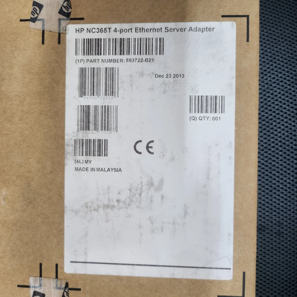3x HP NC365T 593722-B21 4-PORT ETHERNET SERVER ADAPTER - New in Original Box! - Image 3 of 4