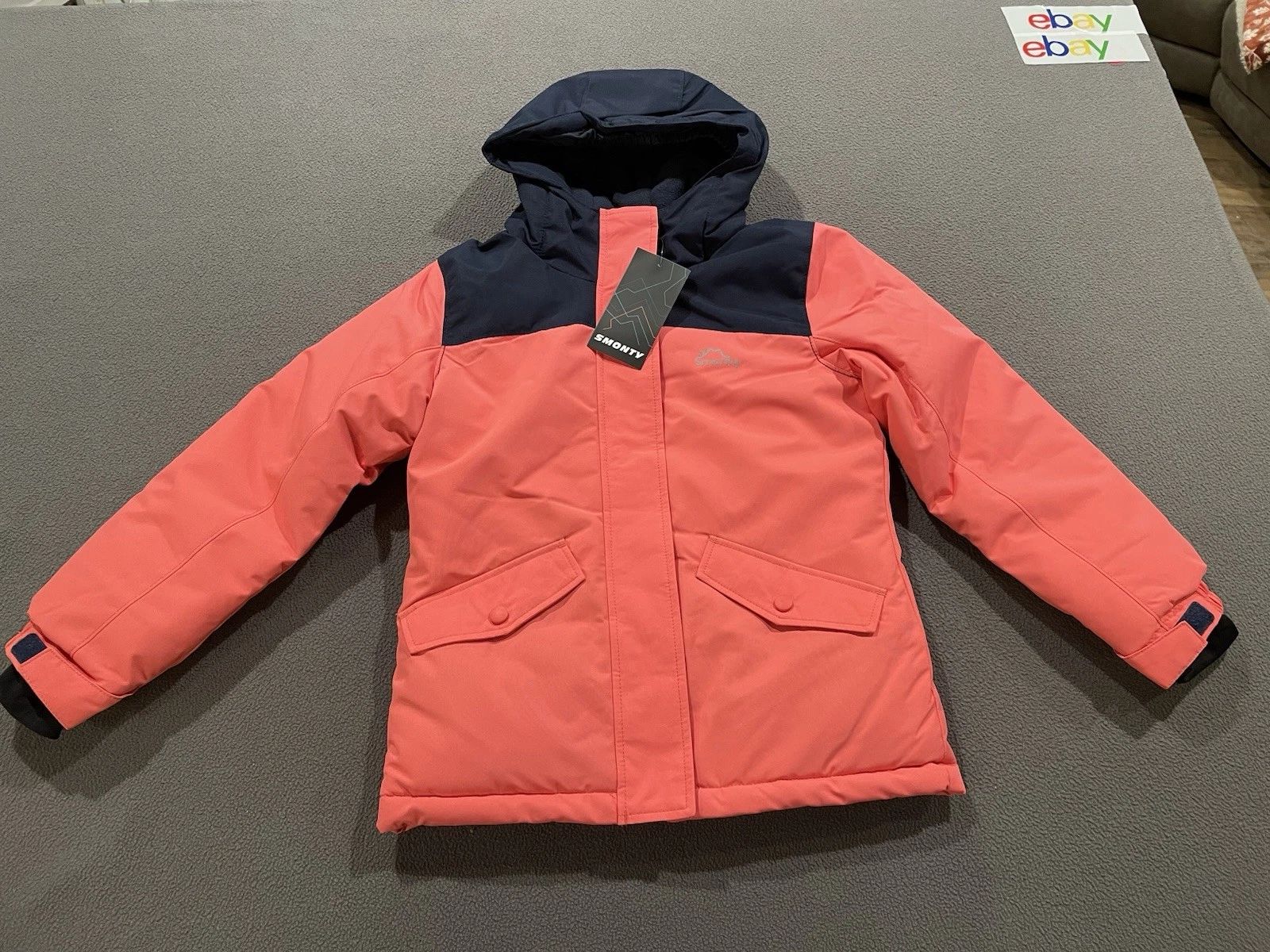 Smonty Ski Jacket Girls 8/9 NWT Lined With Thumb Holes