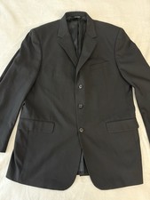 Joseph A. Bank Mens Wool Blazer Sport Coat Jacket Mens Size 44L Black
