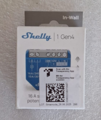Shelly Plus 1 WLAN Bluetooth Schaltaktor