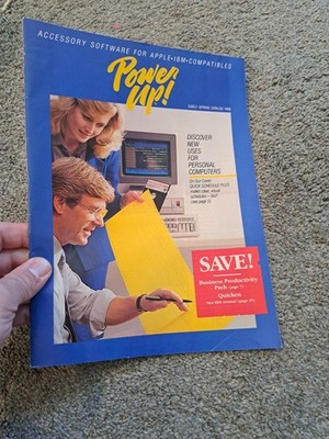 Vintage Early Spring 1988 Power Up Accessory Software Catalog Apple IBM Computer