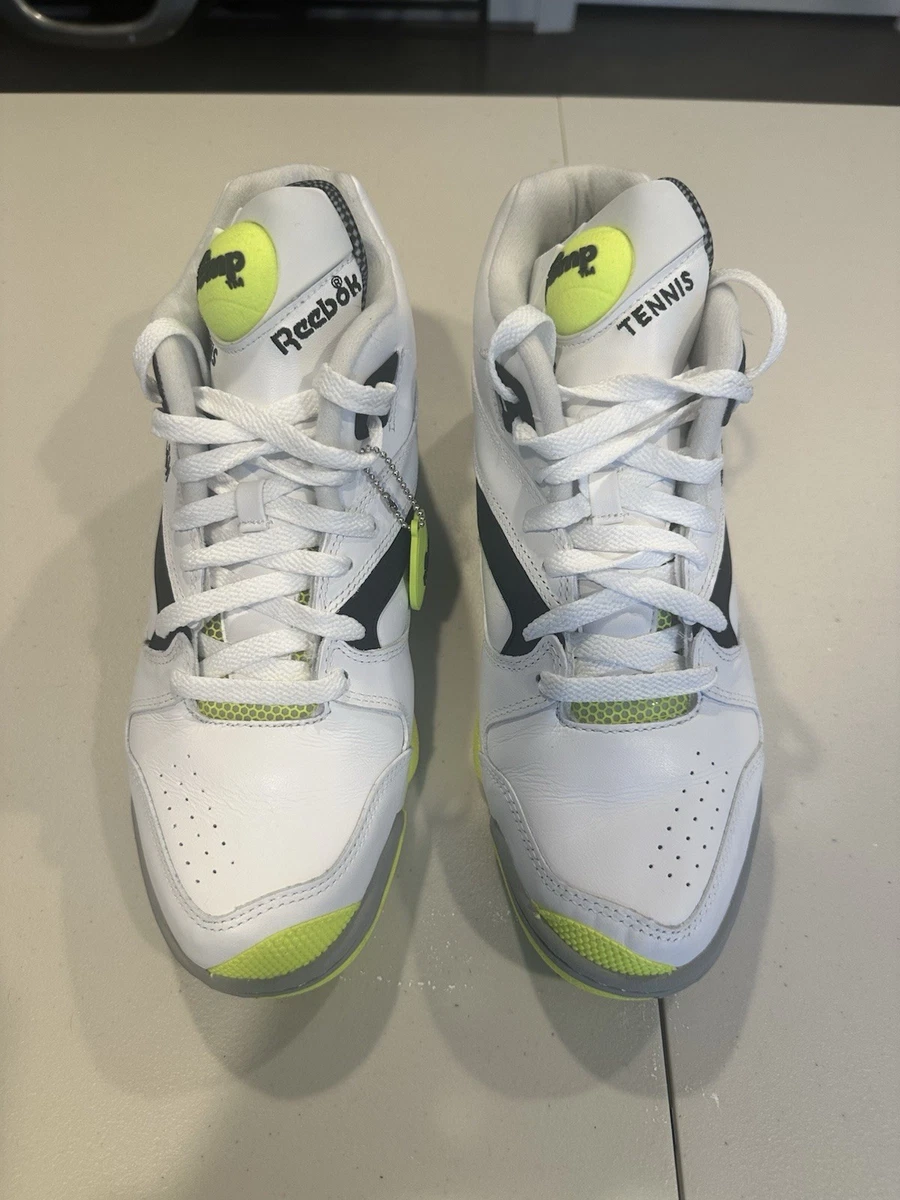 Reebok Court Victory Pump Tennis Shoes White Volt Yellow Men’s 10.5 Reebok Tennis Court Victory Pump Michael | Mercari main image 4
