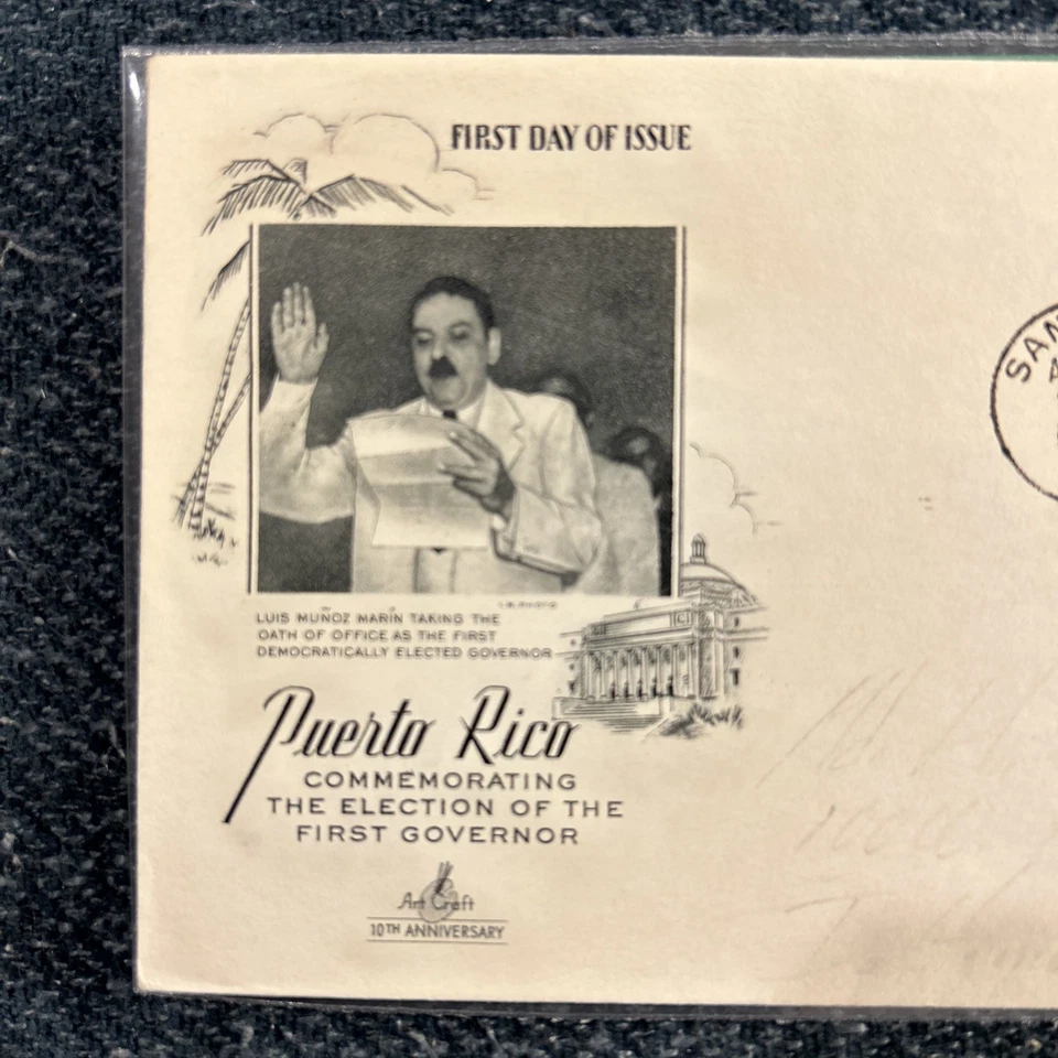 U. S.Stamp FDC- 983  - Puerto Rico Vote   -  Art Craft   - Image 2 of 4