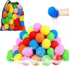 100 PCS Reusable Water Balloons, 2.4 Inch Quick Fill Splash Balls for Kids Adult