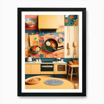 Asian Kitchen 1 Art Print Framed Wall Art Poster Canvas Print Picture