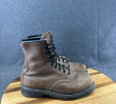 Vintage Red Wing Boots Mens 6.5D Leather Soft Toe Supersole  display picture 2