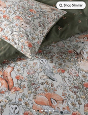 Brandneu mit Etikett George EINHEITSGRÖSSE WOODLAND TIERE WILDTIERE BETTBEZUG BETTWÄSCHE-SET neu