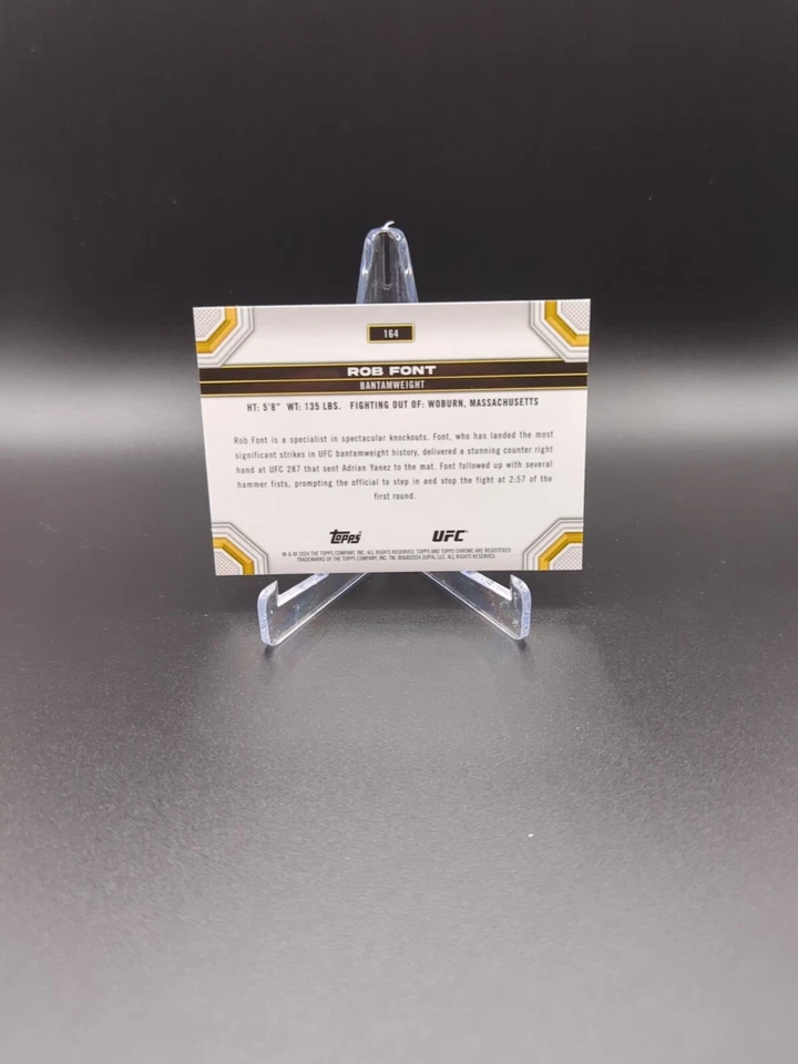 Rob Font 2024 Topps Chrome UFC #164 Negative Refractor - Image 2 of 2