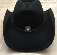 MonteCarlo Bullhide Black Hat Cowgirl Snowflake w/Stones Cowboy Hat XL NEW w/Tag