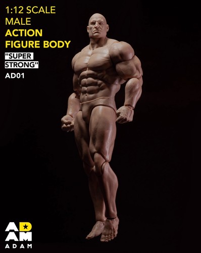 MUFF TOYS 1/12 ADAM Male Super Strong Muscle Flexible Joint Body 6"Action Figure - Picture 1 of 13