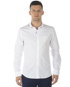 Blanc 3 Versace B1gra6e0 Homme Extraslim Chemise Coton Chemise Jeans En wUq7x0R6