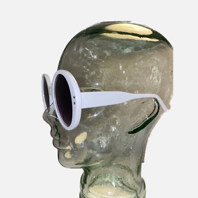 XL Chunky White Oversized Bubble Round Sunglasses New with  display picture 2
