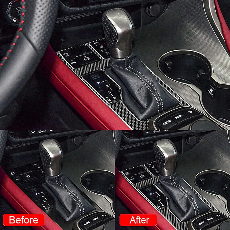 For Lexus RX350 450h 2016-2022 auto Carbon Fiber Cover Gear Shift Box Panel Trim Foto 2 de 4