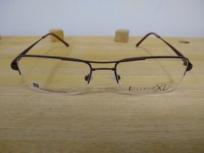 RISERVA Designer Eyeglasses 9219 Matte Mocha Memory Metal 58-19-150 ...