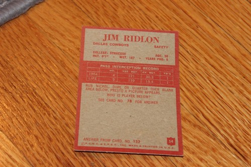 1965 Philadelphia Football NFL Cards Complete Your Set You Choose Pick HOF RC - Picture 78 of 207