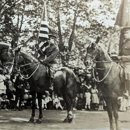 Foto antica generale John Pershing a cavallo Washington DC Parade 1919 - Foto 4 di 5