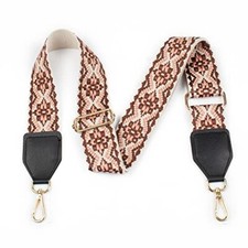 Wide Purse Strap, 2" Adjustable Leather Purse Strap, Replacement Brown