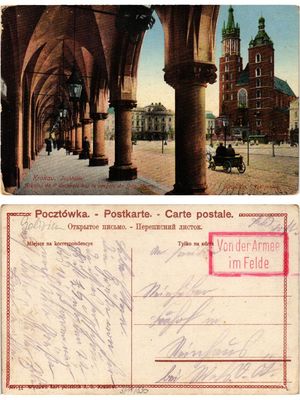 CPA AK POLAND KRAKOW Kosciol N.P. Maryi, z kosciolkiem Sw. Wojciecha (288085