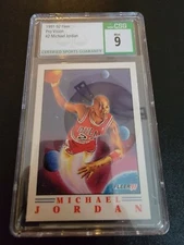 1991-92  FLEER PRO-VISION MICHAEL JORDAN Space Insert CSG 9 MINT Freshly Graded