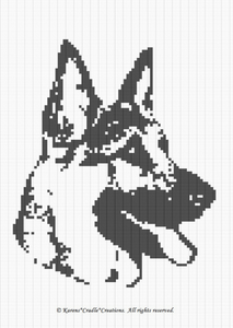 german shepherd knitting pattern