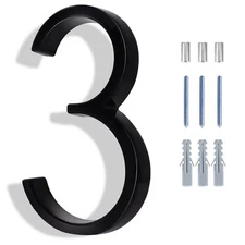 5 Inch House Numbers for Outside Metal Modern Floating House Numbers Garden D...