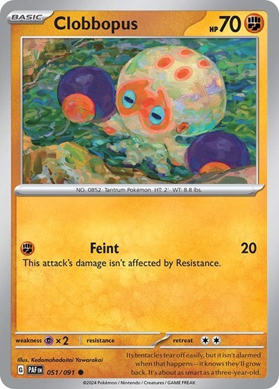 Pokemon Clobbopus (51/245) Paldean Fates NM REVERSE HOLO